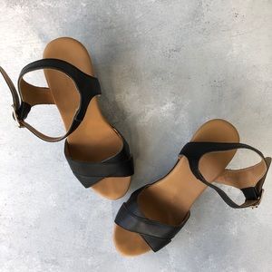 Garnet Hill Italian Leather Wedges